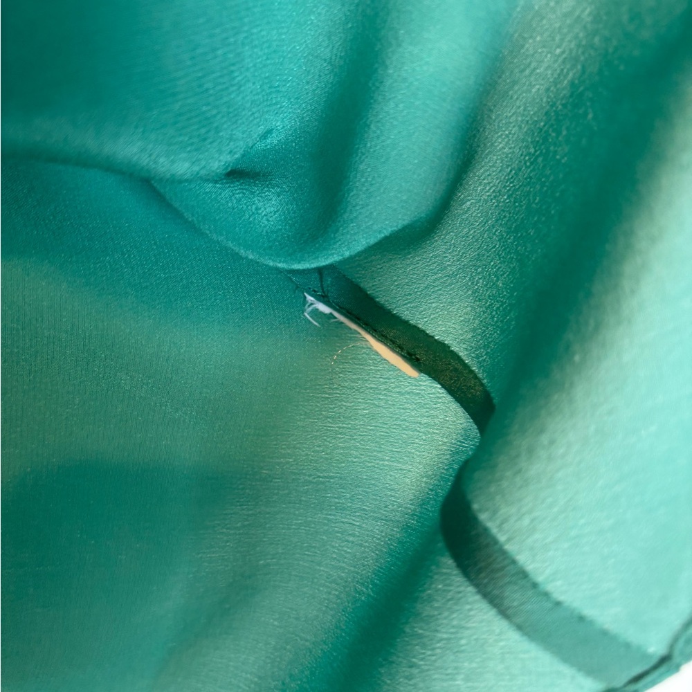 J. Crew 100% Silk Teal Camisole Top Just Dry Cleaned - Large - Picture 4 of 4